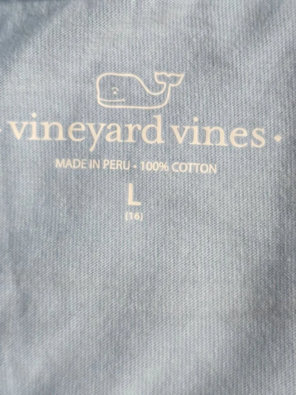 Vineyard Vine's Light Blue Whale T-Shirt | Large 16 | Short Sleeve Camping NEW